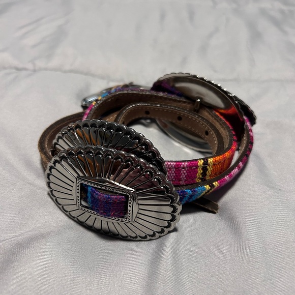 Tony Lama Serape Concho Belt Size 34 - Picture 6 of 12